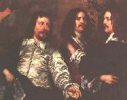 William Dobson The Artist, Sir Charles Cotterell and Balthasar Gerbier Sweden oil painting reproduction